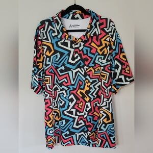 Royal & Awesome Funky Retro Golf Shirt